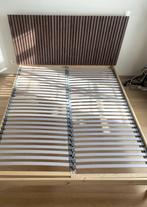 Lit IKEA TARVA double (160x200) modifié + sommiers, Ophalen, Beige, Tweepersoons, Zo goed als nieuw