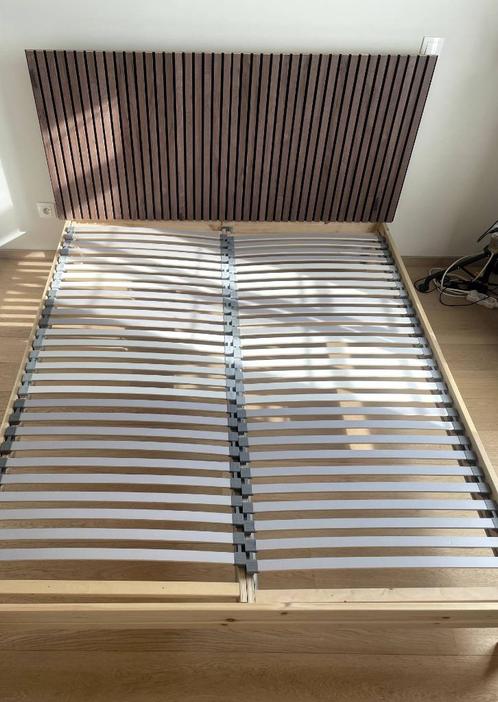 Lit IKEA TARVA double (160x200) modifié + sommiers, Huis en Inrichting, Slaapkamer | Bedden, Zo goed als nieuw, Tweepersoons, 160 cm