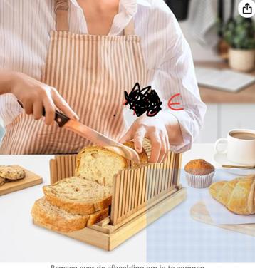 Bamboe  broodsnijder maar 1  gebruikt beschikbaar voor biedingen