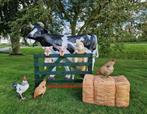 Koe ware groot  , grazend en of kijkend model ., Tuin en Terras, Ophalen, Nieuw, Kunststof, Dierenbeeld