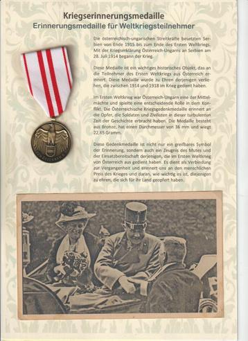 österreich Gedenkmedaille 1914/18/33 + foto's beschikbaar voor biedingen