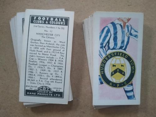 Football Clubs & Colours compl. set 25 chromos voetbal 1957, Collections, Articles de Sport & Football, Affiche, Image ou Autocollant