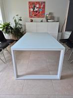 Eettafel met glazen blad, voor binnen en buiten Merk Bristol, Huis en Inrichting, Ophalen, Zo goed als nieuw