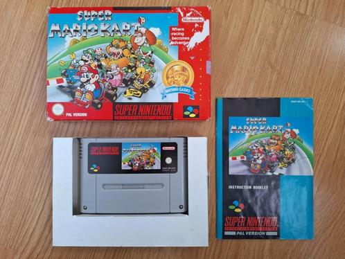 Super Mario Kart complete in box (CIB) voor de SNES, Games en Spelcomputers, Games | Nintendo Super NES, Zo goed als nieuw, Racen en Vliegen