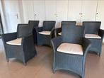 Lloyd Loom zeteltjes met leuning 6x, Huis en Inrichting, Stoelen, Ophalen, Zo goed als nieuw