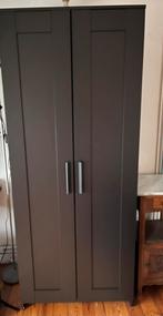 Kledingkast met 2 deuren, zwart, Maison & Meubles, 25 à 50 cm, Avec porte(s), Comme neuf, 50 à 100 cm