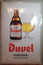 2) Groot Metaal Reclamebord - Duvel -, Verzamelen, Biermerken, Ophalen of Verzenden, Zo goed als nieuw, Reclamebord, Plaat of Schild