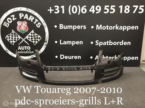 VW Touareg voorbumper met grills origineel 2007-2010, Autos : Pièces & Accessoires, Carrosserie & Tôlerie, Pare-chocs, Volkswagen