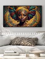 Uniek XXL Glasschilderij | African Queen - 5 sizes, Oorspronkelijke maker, Verzenden, Nieuw, 125 cm of meer