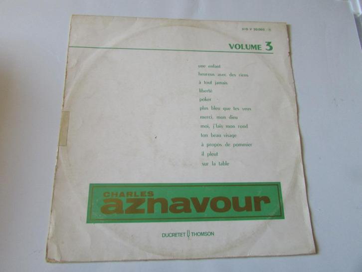 CHARLES AZNAVOUR, VOLUME 3, P., CD & DVD, Vinyles | Pop, 1960 à 1980, 12 pouces, Enlèvement ou Envoi