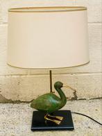 Vintage tafellamp Ibis eend groen messing poten en snavel, Enlèvement