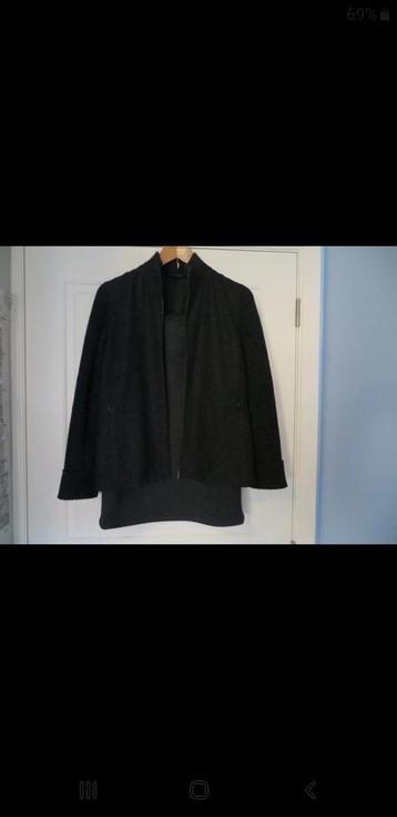 Magnifique gilet et jupe de costume gris foncé Laura Ashley, Enlèvement ou Envoi, Comme neuf