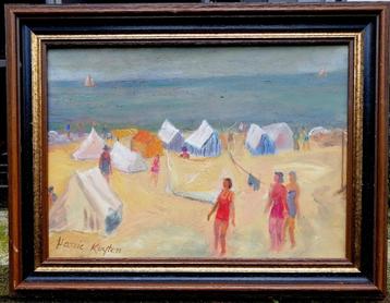 Harrie Kuyten strand 30 x 40 cm  olieverf op paneel  beschikbaar voor biedingen