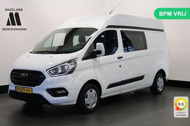 Ford Transit Custom 2.0 TDCI L2H2 Dubbel Cabine EURO 6 - Air, Auto's, Bestelwagens en Lichte vracht, Bedrijf, ABS, Airconditioning