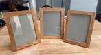 3 Cadres en bois 21x16cm pour photos 18x13cm, Ophalen, Hout