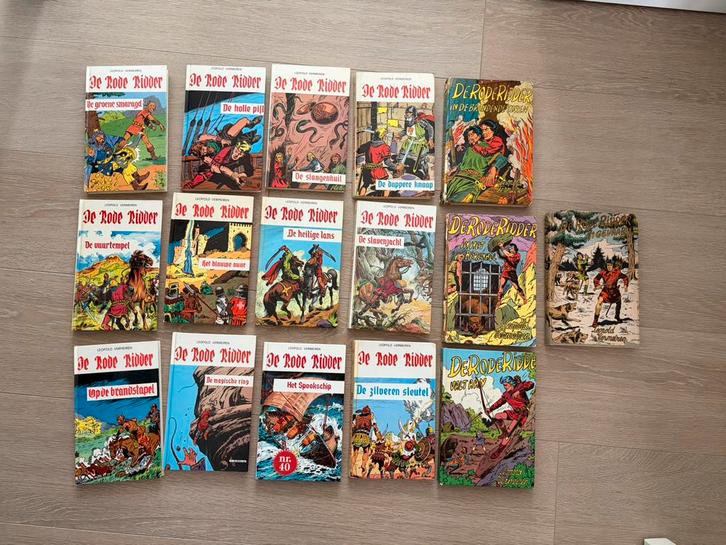 16 Leesboeken 'De rode ridder' Leopold Vermeiren harde kaft, Boeken, Stripverhalen, Zo goed als nieuw, Ophalen of Verzenden