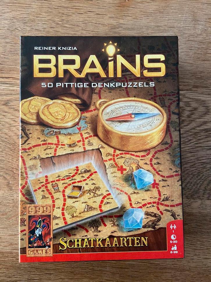 Brains schatkaarten 999games, Hobby en Vrije tijd, Gezelschapsspellen | Bordspellen, Zo goed als nieuw, Ophalen