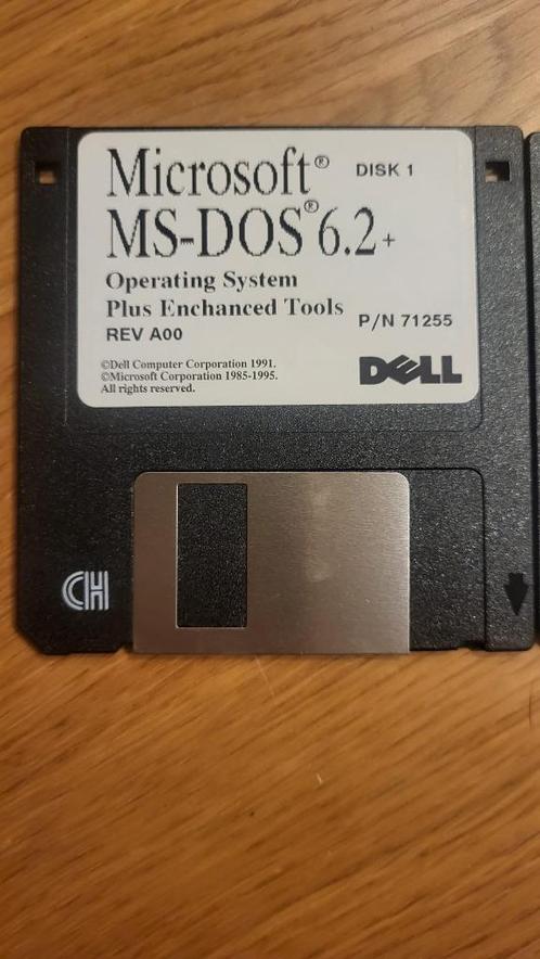 Microsoft MS-DOS 6.2+ (Originele 3,5-inch diskettes) – Dell, Computers en Software, Office-software, Nieuw, Overige programma's