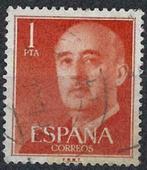 Spanje 1955-1958 - Yvert 864 - Generaal Francisco Franc (ST), Timbres & Monnaies, Timbres | Europe | Espagne, Affranchi, Envoi