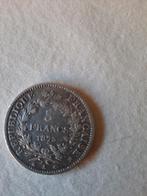 Zilveren munt, Postzegels en Munten, Frankrijk, Zilver, Ophalen of Verzenden, Losse munt