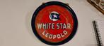 white star leopold  Emaille plateau   bierplateau, Verzamelen, Ophalen of Verzenden
