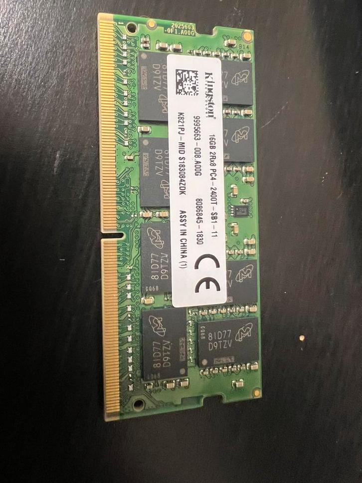 À vendre : Barre de RAM Kingston 16GB DDR4 2400 MHz SO-DIMM, Computers en Software, RAM geheugen, Gebruikt, Laptop, 16 GB, DDR4