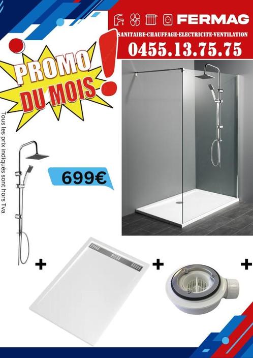 Paroi de douche, Huis en Inrichting, Badkamer | Complete badkamers, Nieuw, Met douche, Ophalen