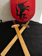 ️ Vintage houten schild + 2 zwaarden (jaren ‘90), Kinderen en Baby's, Speelgoed | Overig, Ophalen of Verzenden, Zo goed als nieuw