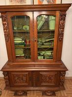 Kast met glazenbovenstuk, Antiek en Kunst, Antiek | Meubels | Kasten, Ophalen