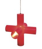 Plafondlamp crosslight red Dark, Ophalen, Kunststof, Vintage, Nieuw