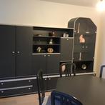 Wandmeubel, zeshoekige tafel,6 stoelen, Ophalen, Gebruikt