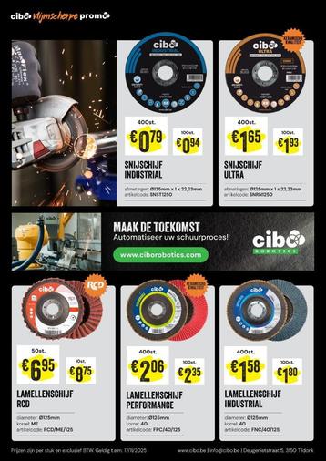 Snij- en lamellenschijven aan promoprijzen! beschikbaar voor biedingen