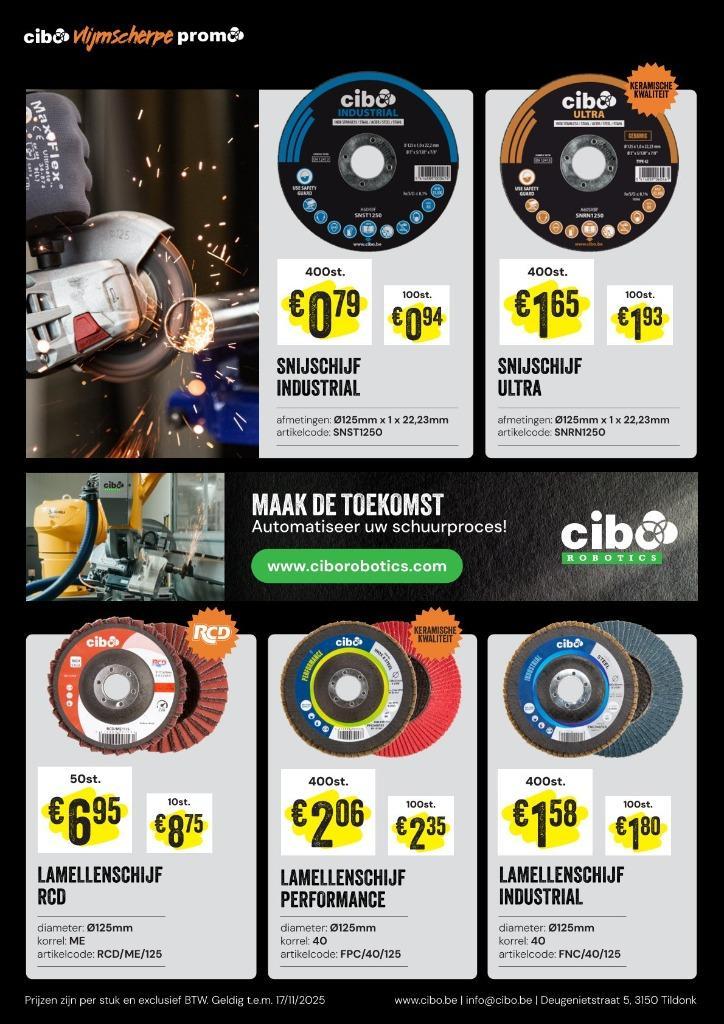 Snij- en lamellenschijven aan promoprijzen!, Doe-het-zelf en Bouw, Gereedschap | Handgereedschap, Nieuw, Ophalen of Verzenden