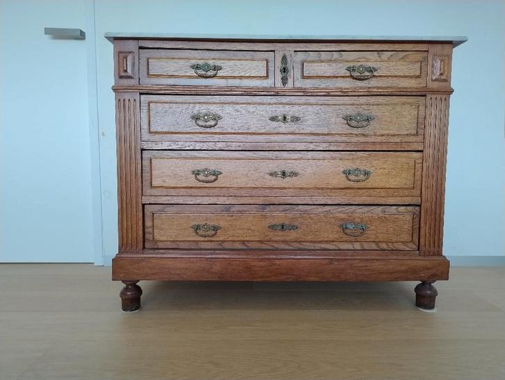 Commode-kast met marmeren blad, Antiek en Kunst, Antiek | Meubels | Kasten, Ophalen
