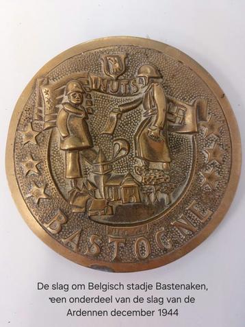Medaille Bastongne 'NUTS' plaquette WW2 Bastenaken 1944 USA  beschikbaar voor biedingen