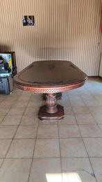 Grande table salle à manger bois de bali +4 chaises, Ophalen, Zo goed als nieuw, Hout