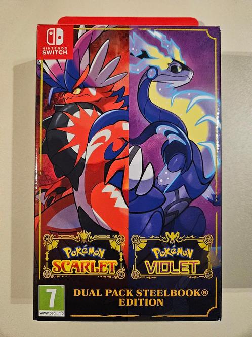 Pokemon Scarlet & Violet Dual Steelbook Ed. / Switch (Nieuw), Consoles de jeu & Jeux vidéo, Jeux | Nintendo Switch, Neuf, Jeu de rôle (Role Playing Game)