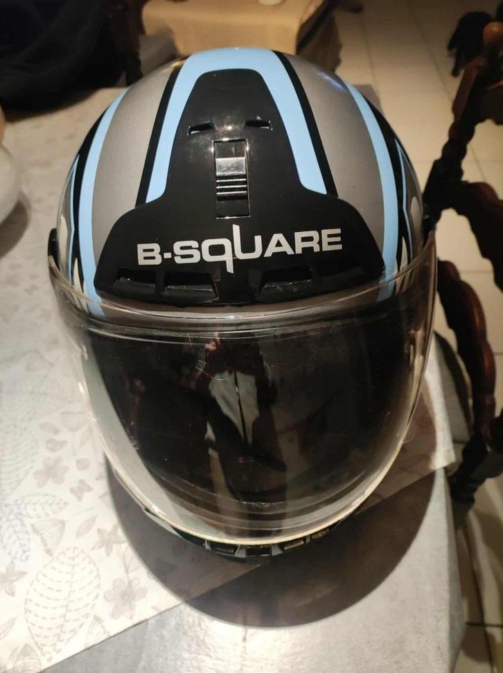 B-Square Integraalhelm blauw/Zwart/Zilver, Motoren, Kleding | Motorhelmen, Dames, Heren, Integraalhelm, Overige merken, Nieuw zonder kaartje