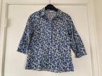 Bloemenbloesje blauwgeel - Terre Bleue - S, Kleding | Dames, Blouses en Tunieken, Ophalen of Verzenden, Maat 36 (S), Gedragen