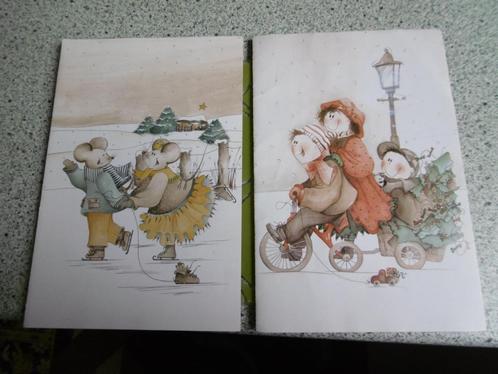 vintage nieuwjaarsbrieven, 4 stuks jaren 2000, Verzamelen, Foto's en Prenten, Gebruikt, Prent, Overige onderwerpen, 1980 tot heden