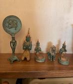 Set bronzen figuren van Thaise Boeddha, Antiek en Kunst, Ophalen, Brons