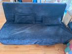 Sofa bed 3 seats with mattress and pillows, Huis en Inrichting, Blauw, Gebruikt, 140 cm, Twijfelaar
