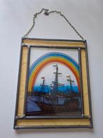 Glasraam zeilboot loodglas, Antiek en Kunst, Antiek | Glaswerk en Kristal, Ophalen of Verzenden