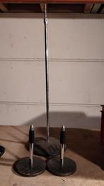 3x Pieds droits microphone avec base circulaire, Enlèvement, Utilisé