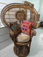 Fauteuil Emmanuelle en rotin naturel style bohème, Enlèvement, Utilisé, 100 à 125 cm