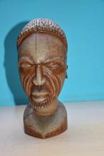 Sculpture en bois tête africaine, Enlèvement ou Envoi