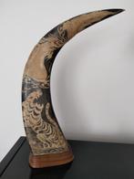 Corne sculpturé ( tigre et dragon), Antiquités & Art, Enlèvement