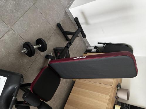 Fitnessbank + Halterset + Kettlebel (1-2x gebruikt), Sport en Fitness, Fitnessapparatuur, Zo goed als nieuw, Krachtstation, Ophalen