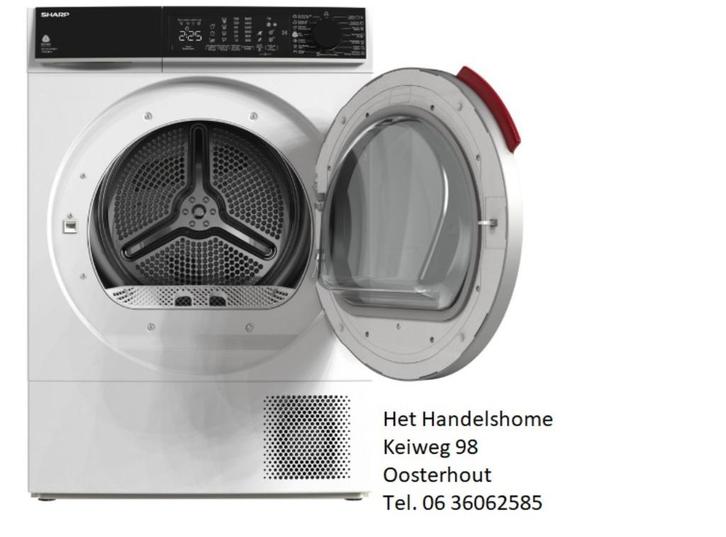 Nieuwe SHARP 8 en 10 kg zeer zuinige drogers nu actieprijs, Elektronische apparatuur, Droogkasten, Nieuw, Overige typen, Voorlader