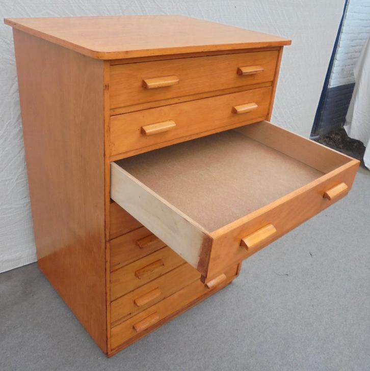 Commode vintage, armoire à papier, armoire scolaire, dessins, Antiquités & Art, Antiquités | Meubles | Armoires, Enlèvement ou Envoi